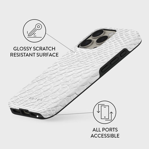 Glacial Desert - White Snakeskin iPhone 16 Pro Max Case