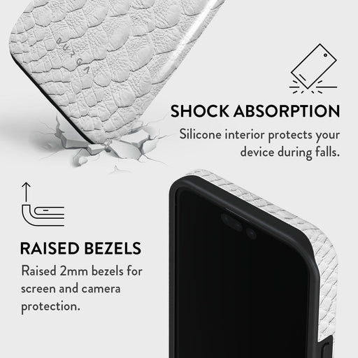 Glacial Desert - White Snakeskin iPhone 15 Pro Max Case