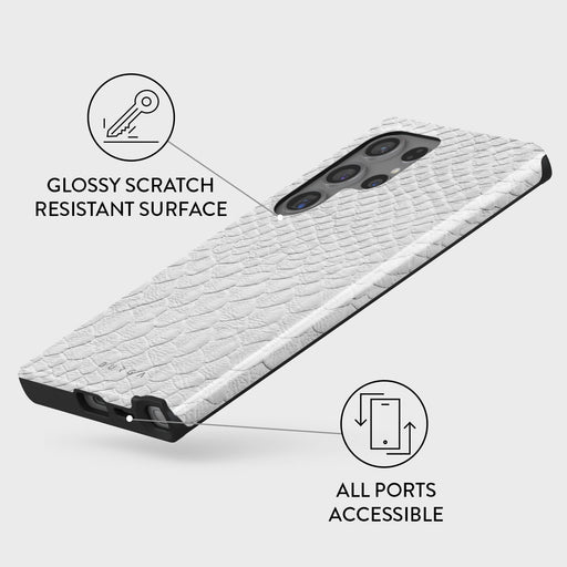 Glacial Desert - White Snakeskin Samsung Galaxy S24 Ultra Case