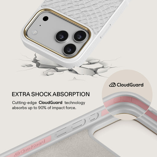 Glacial Desert - White Snakeskin iPhone 17 Pro Max Case