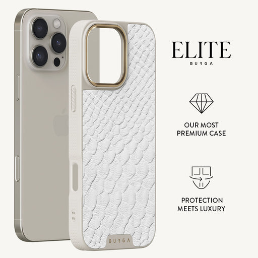 Glacial Desert - White Snakeskin iPhone 16 Pro Max Case