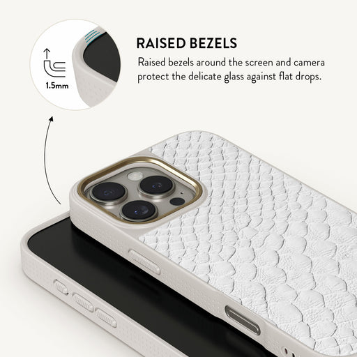 Glacial Desert - White Snakeskin iPhone 16 Pro Max Case
