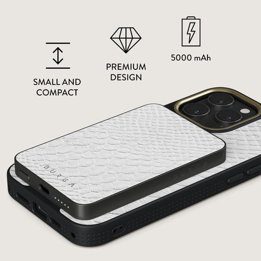 Glacial Desert - White Snakeskin Magnetic Power Bank 2