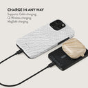 Glacial Desert - White Snakeskin Magnetic Power Bank 4