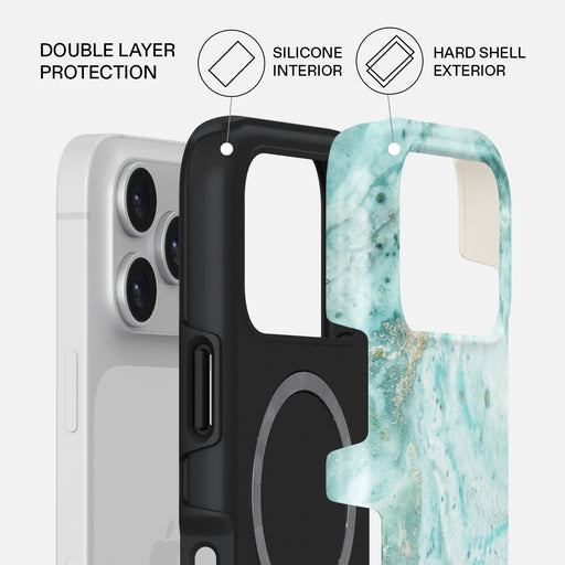 Uluwatu Waves - Teal iPhone 17 Pro Case