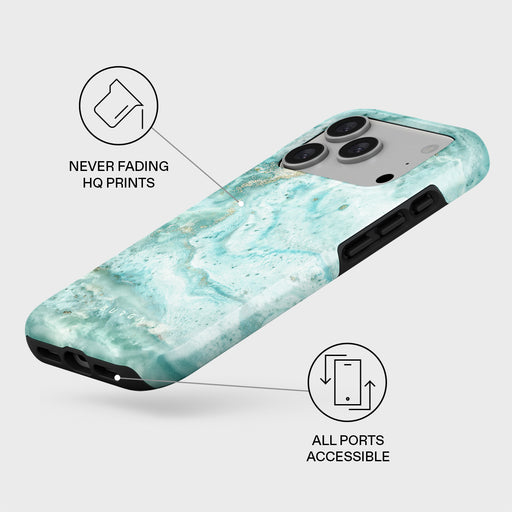 Uluwatu Waves - Teal iPhone 17 Pro Case