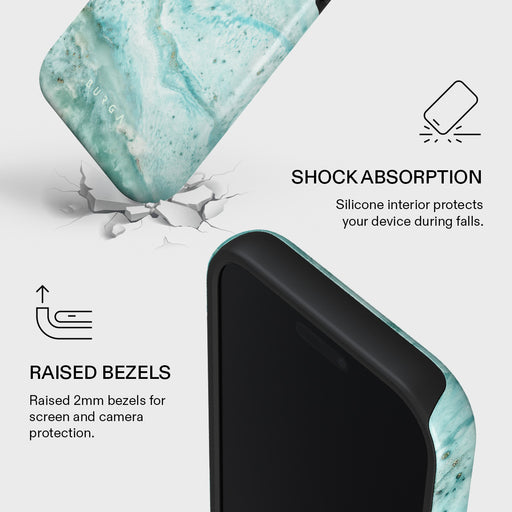 Uluwatu Waves - Teal iPhone 17 Pro Case