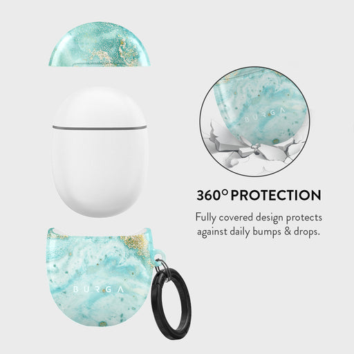 Uluwatu Waves - Teal Google Pixel Buds Pro Case 2