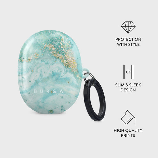 Uluwatu Waves - Teal Google Pixel Buds Pro Case 4