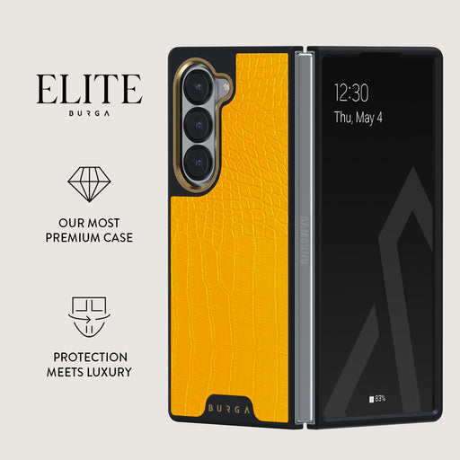 Canary Yellow - Snake Skin Samsung Galaxy Z Fold 6 Case 2