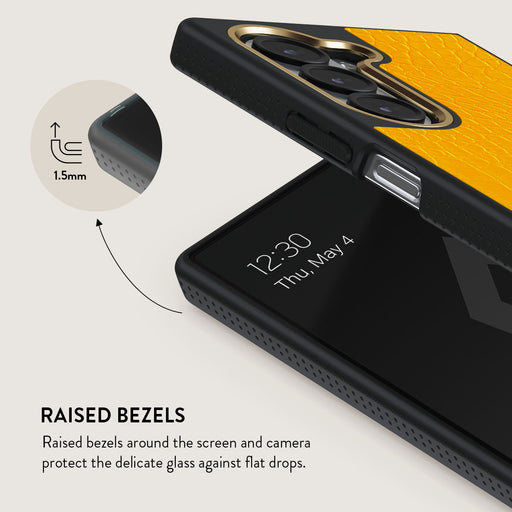 Canary Yellow - Snake Skin Samsung Galaxy Z Fold 6 Case 4
