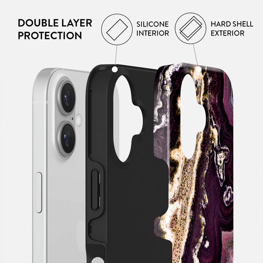 Purple Skies - Marble iPhone 16 Case 2