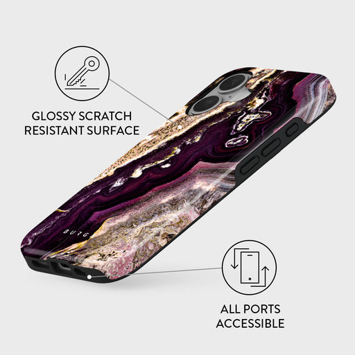 Purple Skies - Marble iPhone 16 Case 3