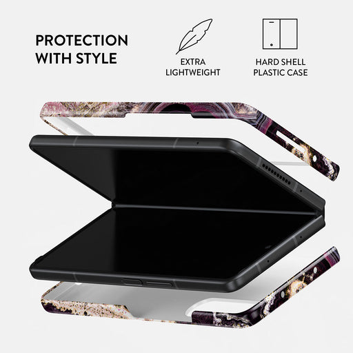 Purple Skies - Marble Samsung Galaxy Z Fold 4 Case 2