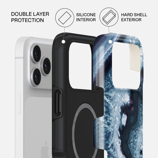 Frozen Lake - Gray Marble iPhone 17 Pro Max Case