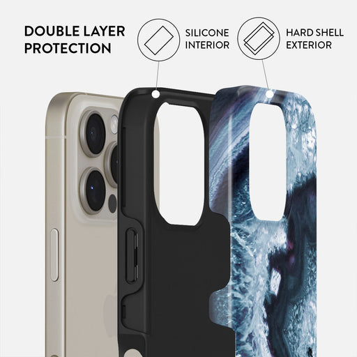 Frozen Lake - Gray Marble iPhone 16 Pro Max Case