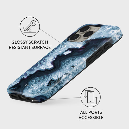 Frozen Lake - Gray Marble iPhone 16 Pro Max Case