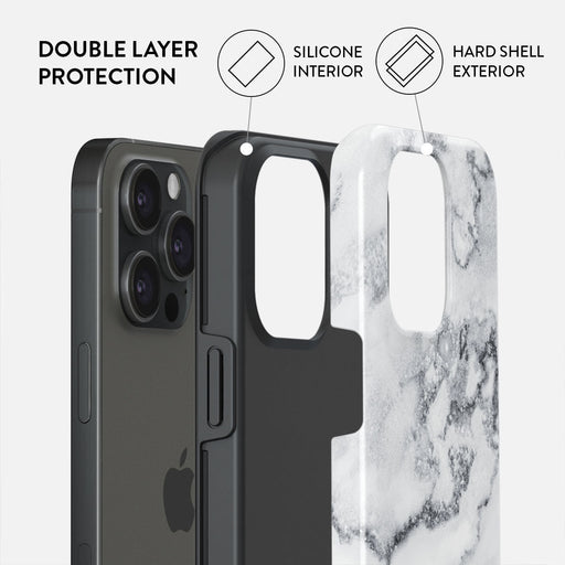 White Winter - Classy Marble iPhone 15 Pro Max Case