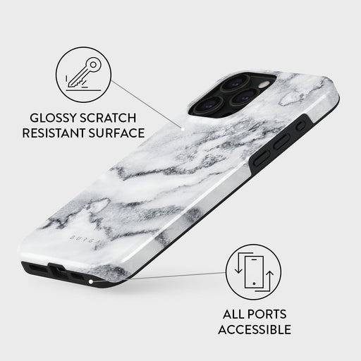 White Winter - Classy Marble iPhone 15 Pro Max Case