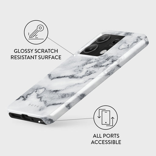 White Winter - Classy Marble Xiaomi Redmi Note 13 5G Case 3
