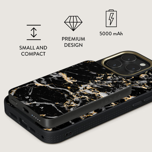 Make A Wish - Gold Marble Magnetic Power Bank 2