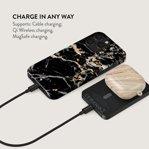 Make A Wish - Gold Marble Magnetic Power Bank 4