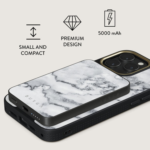 White Winter - Classy Marble Magnetic Power Bank 2