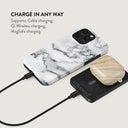 White Winter - Classy Marble Magnetic Power Bank 4