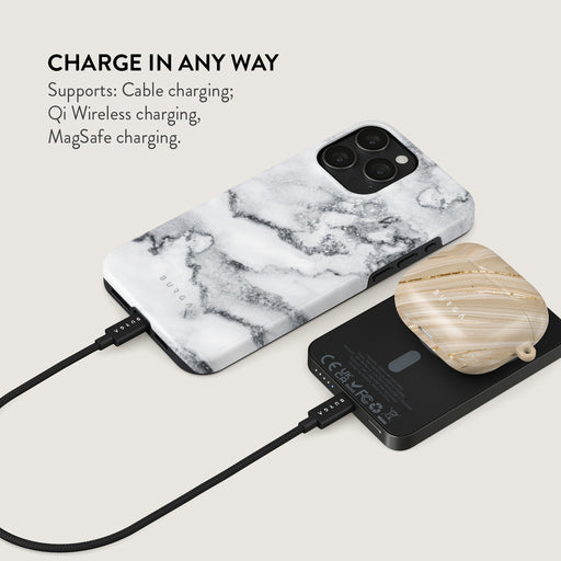 White Winter - Classy Marble Magnetic Power Bank 4