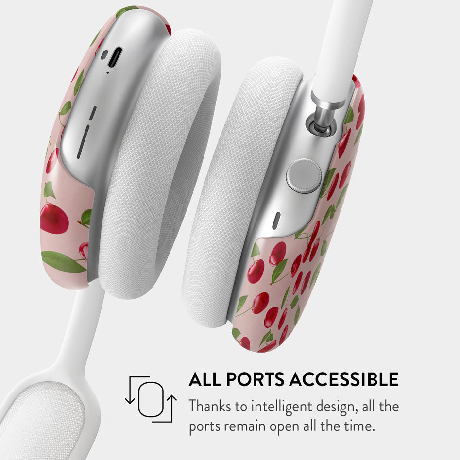 cherry　Apple AirPods Cute Apple® Airpod Max Case - Red Cherry Print - Shop Sonix