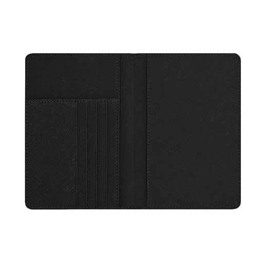 Leather Passport Cover, Black Saffiano