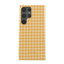Tuscan Sun - Yellow Plaid Samsung Galaxy S23 Ultra Case