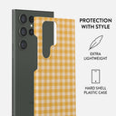 Tuscan Sun - Yellow Plaid Samsung Galaxy S23 Ultra Case 2