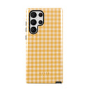 Tuscan Sun - Yellow Plaid Samsung Galaxy S22 Ultra Case