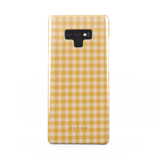 Tuscan Sun - Yellow Plaid Samsung Galaxy Note 9 Case 1