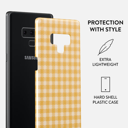 Tuscan Sun - Yellow Plaid Samsung Galaxy Note 9 Case 2