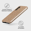 Simply Cream - Quilted Samsung Galaxy A34 Case 3