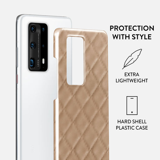 Simply Cream - Quilted Huawei P40 Pro Plus Case 2