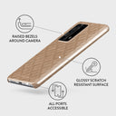 Simply Cream - Quilted Huawei P40 Pro Plus Case 3