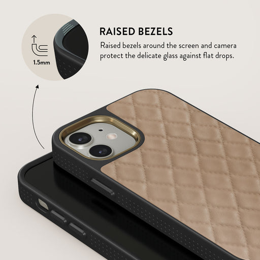 Simply Cream - Quilted iPhone 12 Case