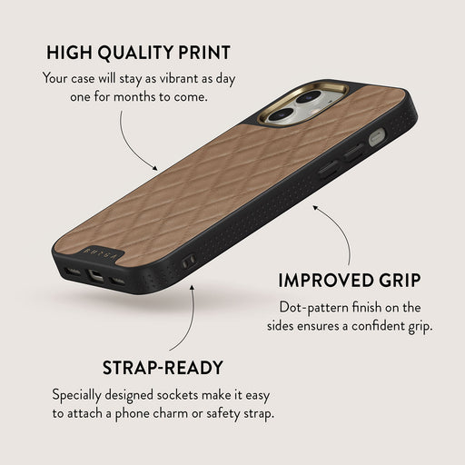 Simply Cream - Quilted iPhone 12 Case
