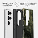 Misty Forest - Green Marble Samsung Galaxy S22 Ultra Case 6