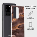 Fire Wood - Brown Marble Samsung Galaxy S20 Ultra 4G / 5G Case 2