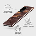 Fire Wood - Brown Marble Samsung Galaxy S20 Ultra 4G / 5G Case 3