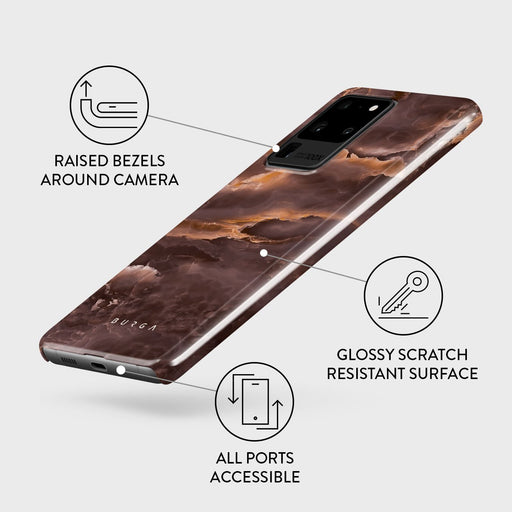 Fire Wood - Brown Marble Samsung Galaxy S20 Ultra 4G / 5G Case 3