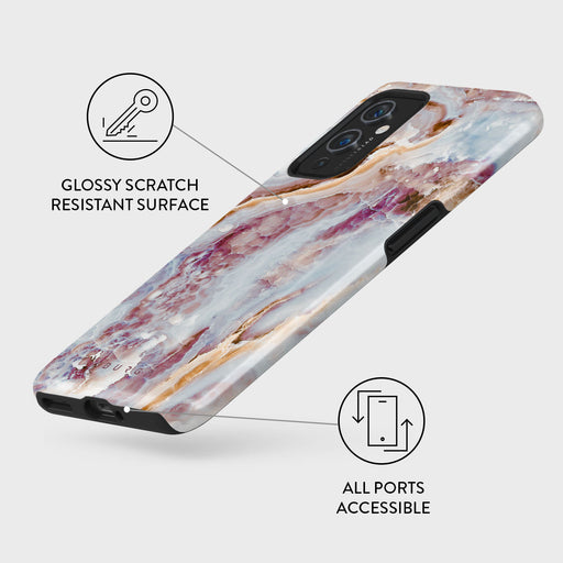 Frozen Leaves - Cute Marble OnePlus 9 Case 3