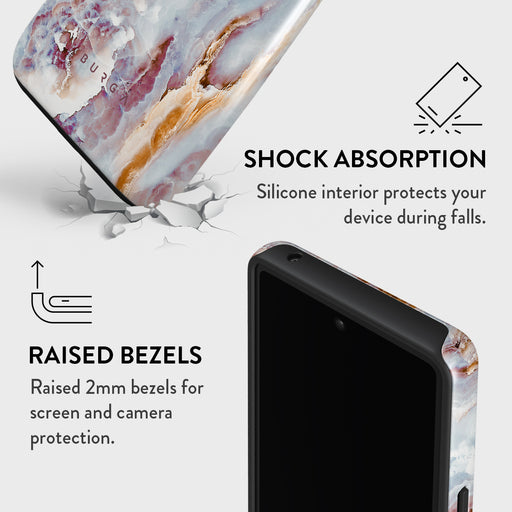 Frozen Leaves - Cute Marble Google Pixel 7a Case 4