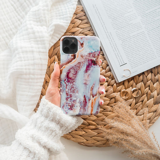 Frozen Leaves - Cute Marble Google Pixel 7a Case 7