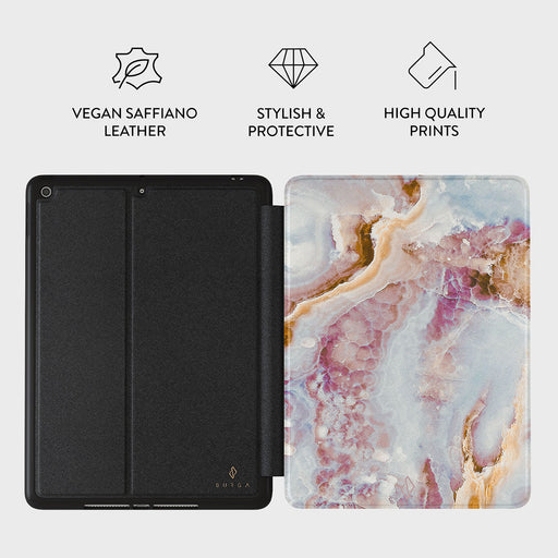 Frozen Leaves - Cute Marble iPad 10.2 (9th/8th/7th Gen) Case 3