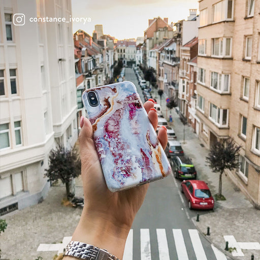 Frozen Leaves - Cute Marble Google Pixel 7a Case 9